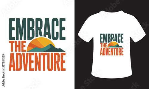 Typhography T-Shirt Design On National Mountain Climbing Day