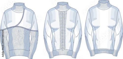 CAD drawing flat vector illustration of cropped jacket, front and back views, houndstooth pattern, long sleeves, flap pockets, stylish silhouette, outerwear fashion design template