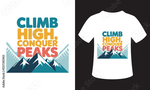 National Mountain Climbing Day Typhography T-Shirt Design
