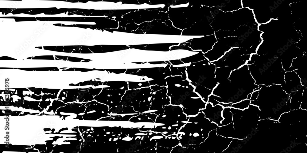 black white brush pattern car sticker banner abstract sporty lines black white color combination grunge brush pattern modern racing motorsport design. vector illustration.modern.
