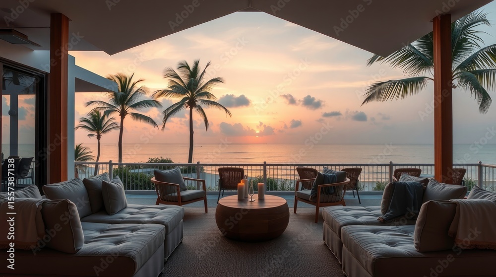 Fototapeta premium restaurant at the beach