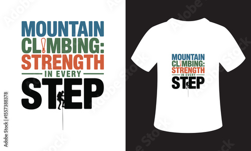 Minimalist National Mountain Climbing Day T-Shirt Design