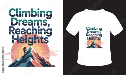 National Mountain Climbing Day Quote T-Shirt Design
