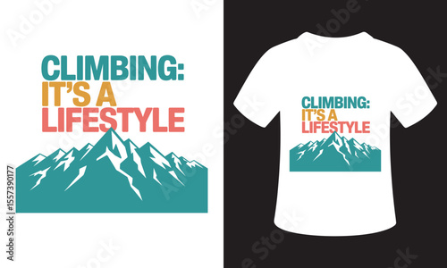 Motivational National Mountain Climbing Day T-Shirt Design