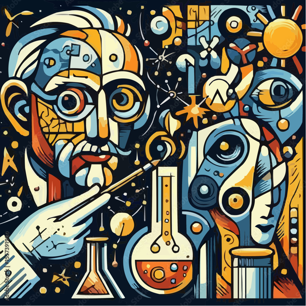 Obraz premium science themed digital art 15