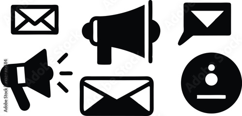 e commerce marketing icons pack   10  loudspeakers.eps