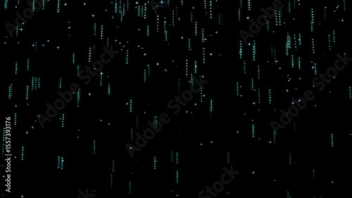 Digital dynamic shine falling space star background, seamless smooth attractive dots random nebula 4k animation.