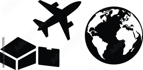 international shipping silhouettes   10  globe  pl.eps