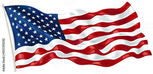 Wallpaper Mural US flag waving Torontodigital.ca