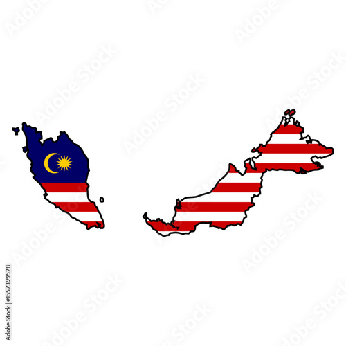 map of Malaysia flag
