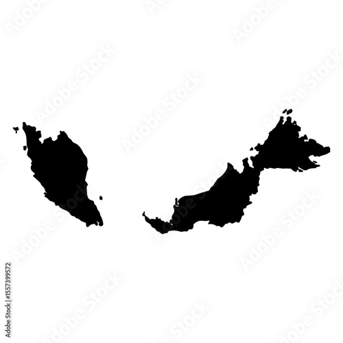 map of Malaysia black