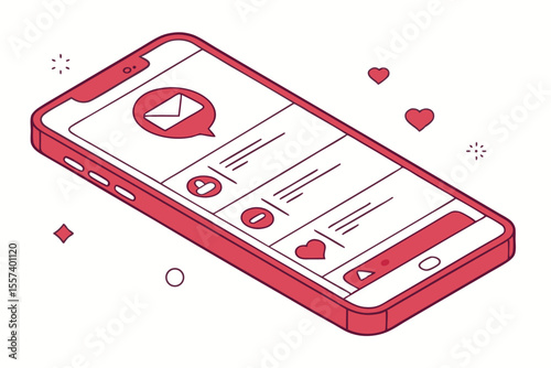Vibrant Smartphone with Notifications Vector Illustration