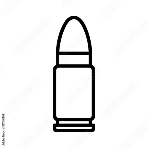 cartridge line icon vector on white background 
Vector gun icon on white background