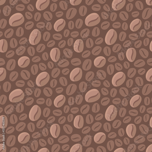 Seamless pattern wih coffee beans