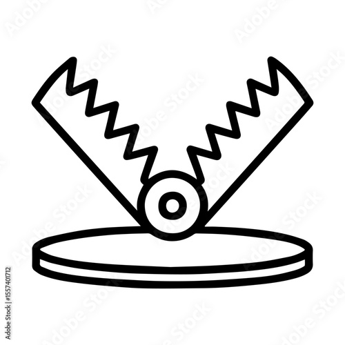 trap line icon vector on white background 
Vector gun icon on white background