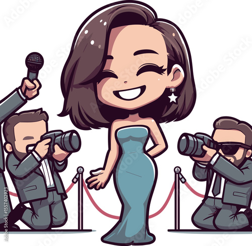 女優のイラスト