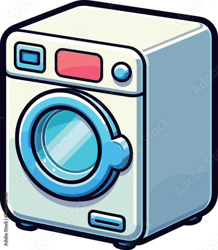 ドラム式洗濯機のイラスト