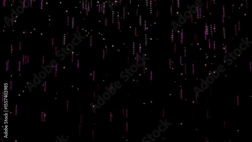 Digital dynamic shine falling space star background, seamless smooth attractive dots random nebula 4k animation.