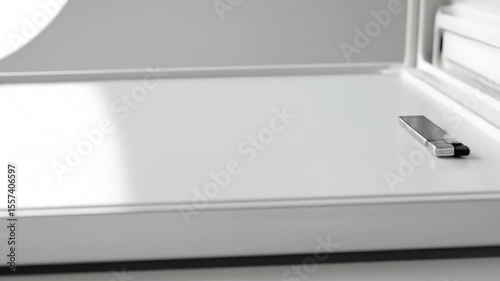 Wallpaper Mural White storage unit close up Torontodigital.ca