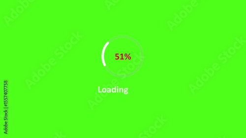 Loading circle spins on the device screen with a soft glowing animation. Please wait loading in progress. Circular progress bar UI UX animation on black green background