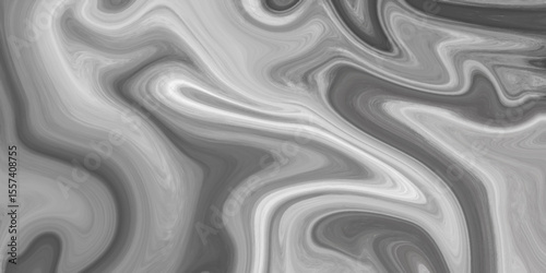The texture of black and white marble pattern modern style Liquid background. gray marble pattern texture natural background. Paper with soft waves and white fabric liquid metallic art paint texture.