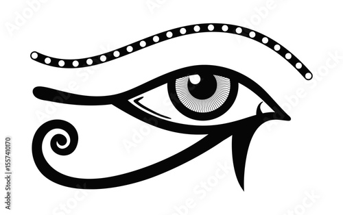 Eye of Horus – ancient Egyptian symbol of protection, power, and spiritual vision. vector illustration.
