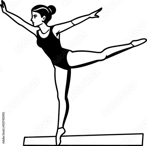 ballet dancer vector illustration