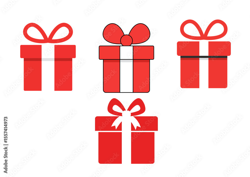 Fototapeta premium Gift icon set. colorfull icon set gift. simple flat vector icon set