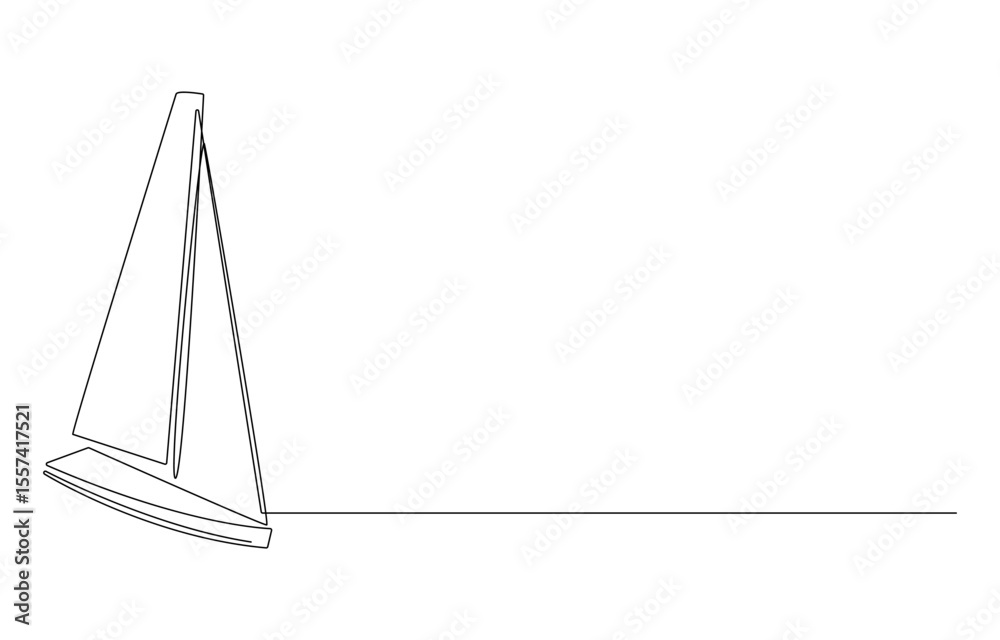Quantum Racing Boat continuous line art drawing Quantum Racing Boat continuous line art drawing