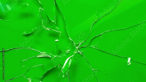 Shattering Green Surface: A Slow Motion Fracture