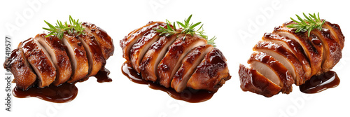 Grilled chicken breast slices kitchen food photography indoor close-up