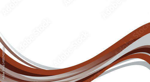 Abstract Wavy Lines Background in Brown and Gray