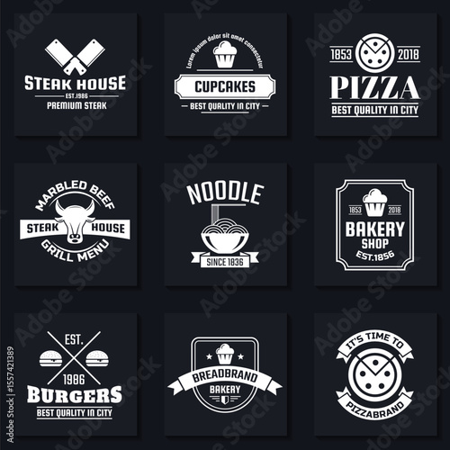 set of vintage labels
