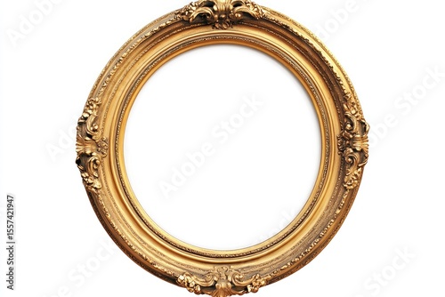 Gold oval frame, ornate design