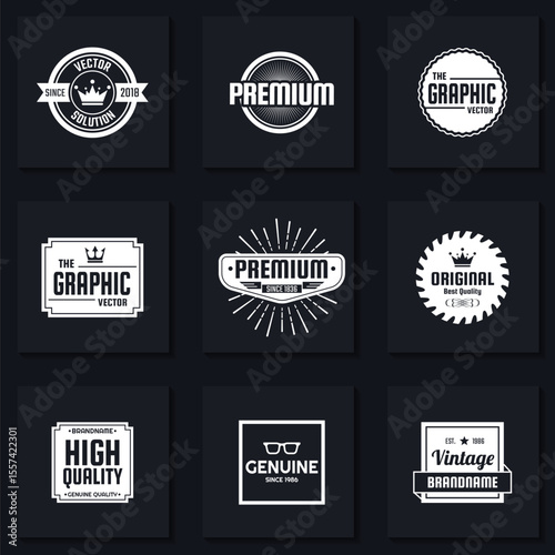 set of vintage labels