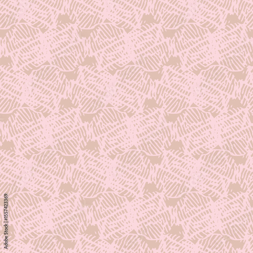 Abstract vintage squiggle seamless vector pattern. Gender neutral artistic repeatable curl for background, wallpaper and hand drawn design. 