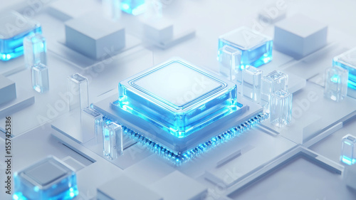 Abstract Digital Technology Futuristic Design