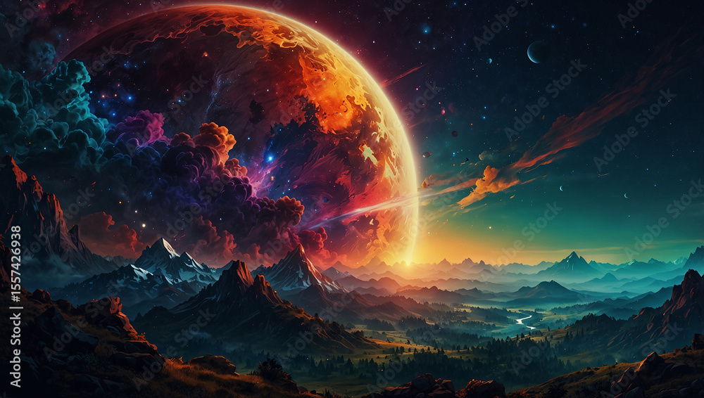 Obraz premium Planet in space