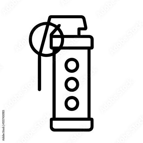 flashbang grenade line icon vector on white background 
Vector gun icon on white background