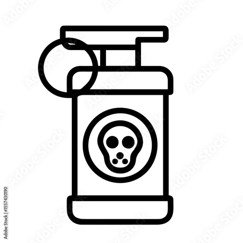gas grenade line icon vector on white background 
Vector gun icon on white background
