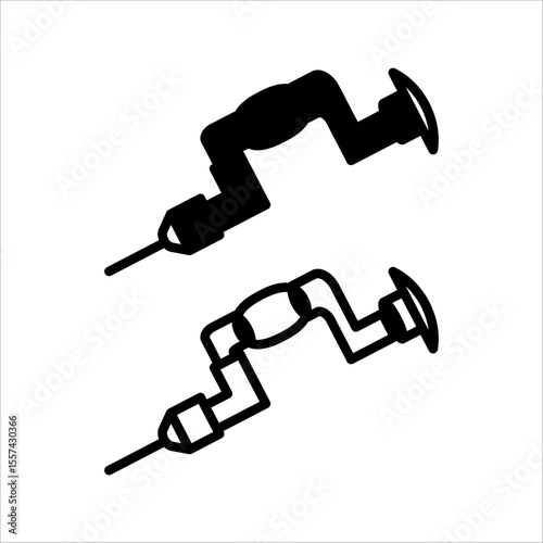 drill icon set. drill symbol template for graphic and web design collection logo vector illustration