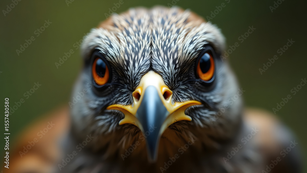 Fototapeta premium Intense Close Up of a Majestic Bird of Prey's Fierce Gaze