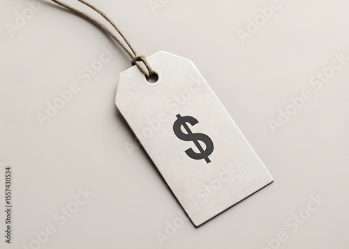 Price tag with dollar sign for retail and marketing purposes