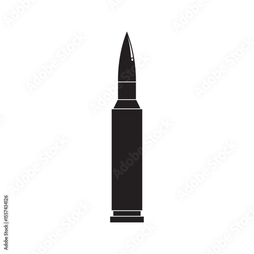 ammunition bullet flat icon vector