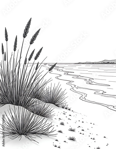 sand dunes and grass