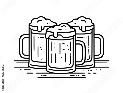 vector illustration of a beer mug