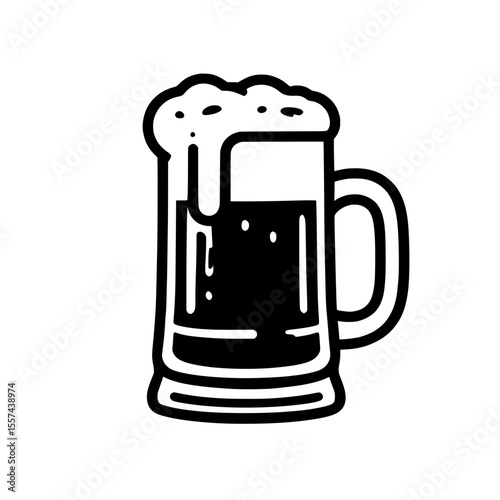 glass of beer on white background