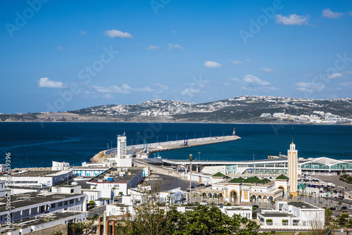Panorama miasta Tanger z lotu ptaka