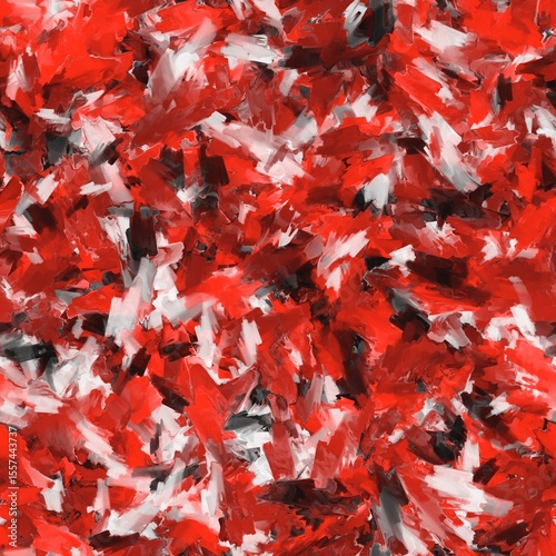 Chaotic brush strokes pattern. Oil paintings texture. Black, brown red, ruby red and white colors. Seamless hand drawn background.