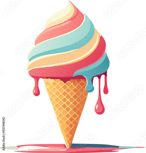 Illustration vectorielle gourmande pour l’été